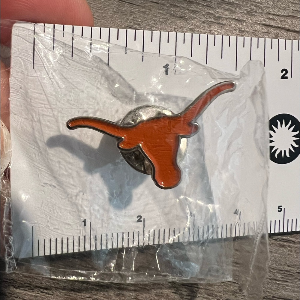 Longhorn Enamel Pin The University of Texas at Austin. Burnt oranger and Silver